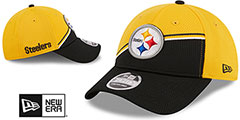 Steelers DASHMARK SIDELINE SNAPBACK Gold-Black Hat by New Era - 2nd View