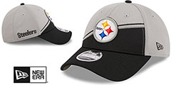 Steelers DASHMARK SIDELINE SNAPBACK Grey-Black Hat by New Era - 2nd View