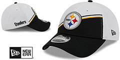 Steelers DASHMARK SIDELINE SNAPBACK White-Black Hat by New Era - 2nd View