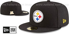 Steelers GILDED TURN Black Fitted Hat by New Era - 2nd View