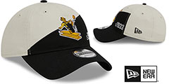 Steelers HISTORIC SIDELINE STRAPBACK Tan-Black Hat by New Era - 2nd View