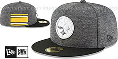 Steelers HOME ONFIELD STADIUM Charcoal-Black Fitted Hat by New Era - 2nd View