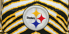 Steelers NFL ALL-OVER ZUBAZ SNAPBACK Hat by New Era - 2nd View