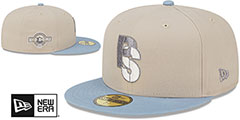 Steelers NFL CITY ORIGINALS Beige-Powder Fitted Hat by New Era - 2nd View