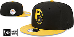 Steelers NFL LIGATURE SNAPBACK Black-Gold Hat by New Era - 2nd View