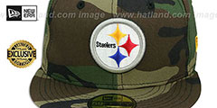 Steelers NFL TEAM-BASIC Army Camo Fitted Hat by New Era - 2nd View