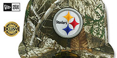 Steelers NFL TEAM-BASIC Realtree Camo Fitted Hat by New Era - 2nd View