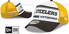 Steelers ONFIELD STADIUM 100 TRUCKER SNAPBACK Hat by New Era - 2nd View