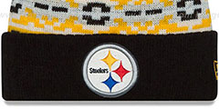 Steelers RETRO CHILL Knit Beanie Hat by New Era - 2nd View