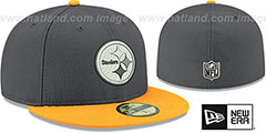 Steelers SHADER MELT-2 Grey-Gold Fitted Hat by New Era - 2nd View