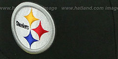 Steelers SIDE TEAM-PATCH Black Fitted Hat by New Era - 2nd View