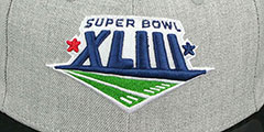 Steelers SUPER BOWL XLIII SNAPBACK Grey-Black Hat by New Era - 2nd View