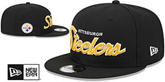 Steelers TEAM-SCRIPT SNAPBACK Black Hat by New Era - 2nd View