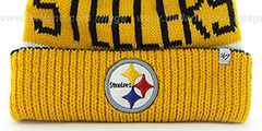 Steelers THE-CALGARY Gold-Black Knit Beanie Hat by Twins 47 Brand - 2nd View