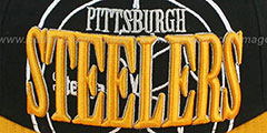 Steelers THROUGH SNAPBACK Black-Gold Hat by New Era - 2nd View