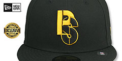 Steelers THROWBACK NFL LIGATURE Black Fitted Hat by New Era - 2nd View