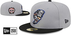 Storm Chasers MILB MARVEL DEFENDERS SIDE-PATCH Grey-Black Fitted Hat by New Era - 2nd View