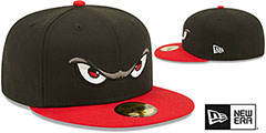 Storm MILB ONFIELD HOME Black-Red Fitted Hat by New Era - 2nd View