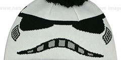 Storm Trooper GALLACTIC BIGGIE White-Black Knit Beanie Hat by New Era - 2nd View