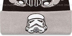 Storm Trooper LOGO WHIZ Black-Grey Knit Beanie Hat by New Era - 2nd View