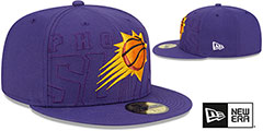 Suns 2023 NBA DRAFT Purple Fitted Hat by New Era - 2nd View