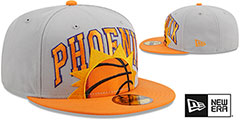 Suns 2023 NBA TIP OFF Grey-Orange Fitted Hat by New Era - 2nd View