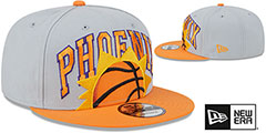 Suns 2023 TIP OFF SNAPBACK Grey-Orange Hat by New Era - 2nd View