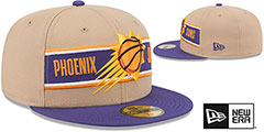 Suns 2024 NBA DRAFT Camel-Purple  Fitted Hat by New Era - 2nd View