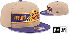 Suns 2024 NBA DRAFT SNAPBACK Camel-Purple Hat by New Era - 2nd View