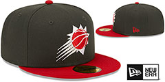 Suns 2T COLOR PACK Charcoal-Red Fitted Hat by New Era - 2nd View