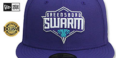 Swarm NBA G-LEAGUE Purple Fitted Hat by New Era - 2nd View