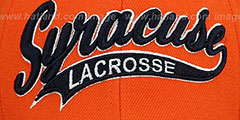 Syracuse SWOOP LACROSSE Orange Fitted Hat by Zephyr - 2nd View