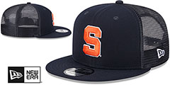 Syracuse TEAM-BASIC TRUCKER SNAPBACK Navy Hat by New Era - 2nd View