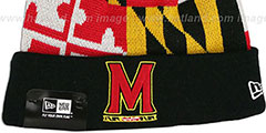 Terps M-TERPS MARYLAND-FLAG Knit Beanie Hat by New Era - 2nd View