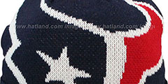 Texans NFL-BIGGIE Navy Knit Beanie Hat by New Era - 2nd View