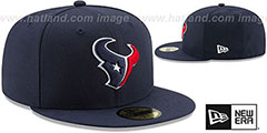 Texans NFL TEAM-BASIC Navy Fitted Hat by New Era - 2nd View