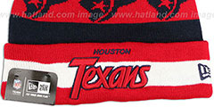 Texans REPEATER SCRIPT Knit Beanie Hat by New Era - 2nd View