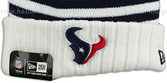 Texans SNOWFALL STRIPE Knit Beanie Hat by New Era - 2nd View