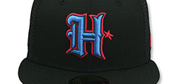 Texans TEAM-BASIC TRUCKER Black Fitted Hat by New Era - 2nd View