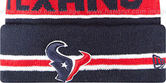 Texans THE-COACH Navy Knit Beanie Hat by New Era - 2nd View