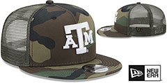 Texas A and M ARMY CAMO TRUCKER Hat by New Era - 2nd View