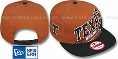 Texas STILL ANGLIN SNAPBACK Burnt Orange-Black Hat by New Era - 2nd View