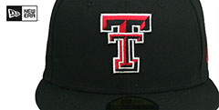 Texas Tech NCAA TEAM-BASIC Black Fitted Hat by New Era - 2nd View