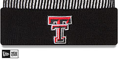 Texas Tech STRIPED Knit Beanie Hat by New Era - 2nd View