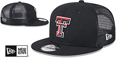 Texas Tech TEAM-BASIC TRUCKER SNAPBACK Black Hat by New Era - 2nd View