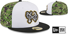 Tides THEME NIGHT White-Camo-Black Fitted Hat by New Era - 2nd View