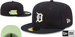 Tigers 1984 WS CITRUS POP Navy-Green Fitted Hat by New Era - 2nd View