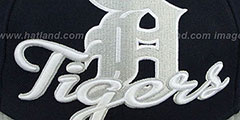 Tigers SCRIPT-PUNCH Navy-Grey Fitted Hat by New Era - 2nd View