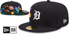 Tigers SIDE-BLOOM Navy Fitted Hat by New Era - 2nd View