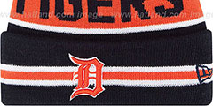 Tigers THE-COACH Navy Knit Beanie Hat by New Era - 2nd View